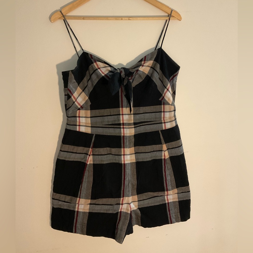 Club Monaco plaid shorts, sweetheart, romper